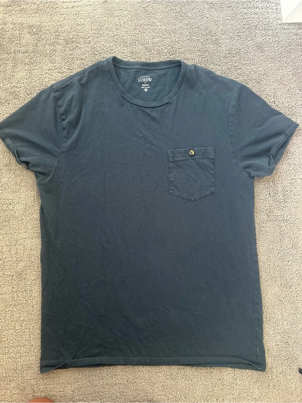 J.Crew Slim Fit Pocket Tee | Men's M | Washed Slate Blue | Casual
